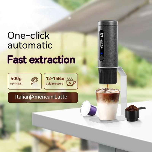 Portable Espresso Maker for travel and camping - Make barista-quality espresso anywhere - Buy now for fresh coffee on the go