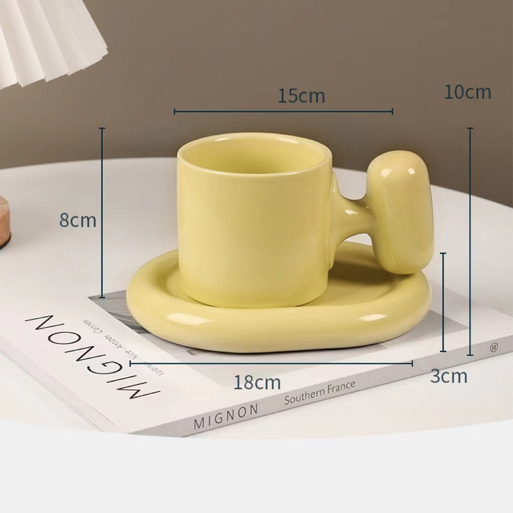 Nordic Double Wall Coffee Mugs - 2-Piece Insulated Ceramic Set - Twissie