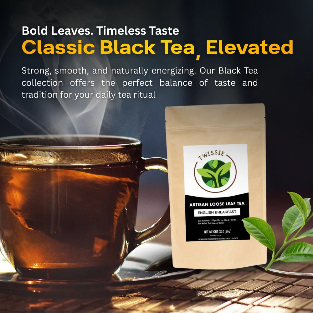 Black tea leaves – carefully sourced, rich aroma and authentic flavor