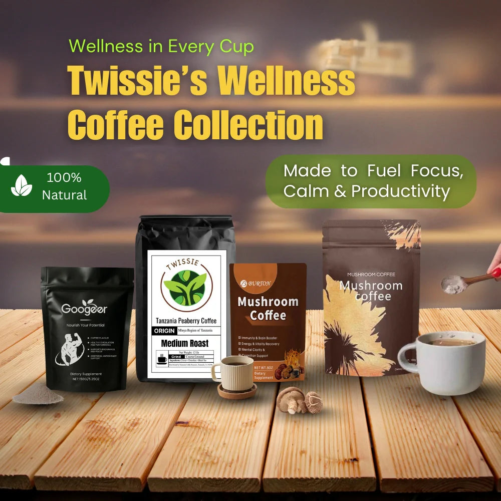Wellness coffee for focus, balance and daily energy – clean functional coffee blends