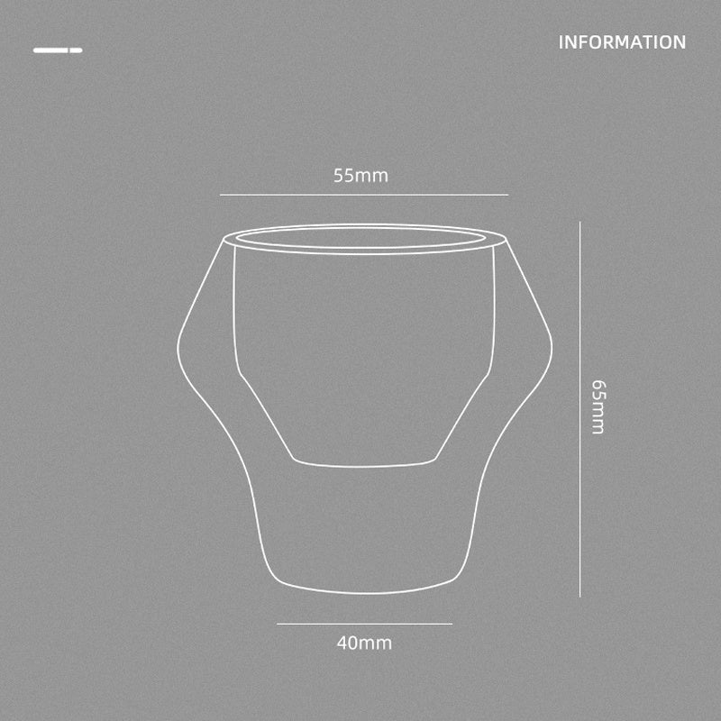Bomber Double Wall Espresso Cup — 60ml Borosilicate Glass - Twissie