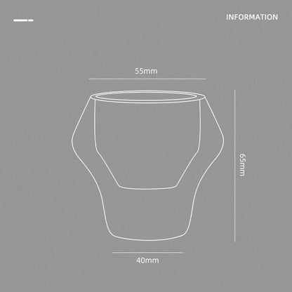 Bomber Double Wall Espresso Cup — 60ml Borosilicate Glass - Twissie