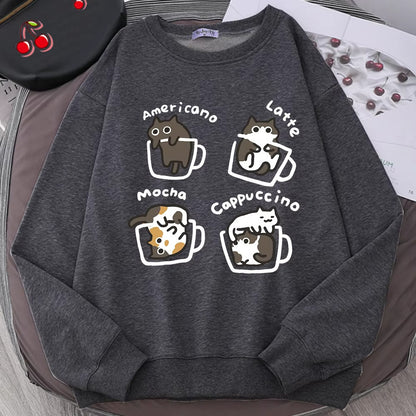 Coffee Cat Cute Personality Hoodie - Twissie