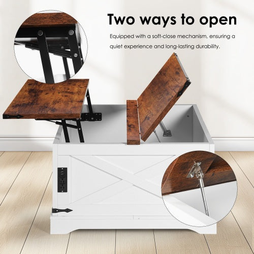 Buy Modern Lift Top Coffee Table with Storage and USB Features