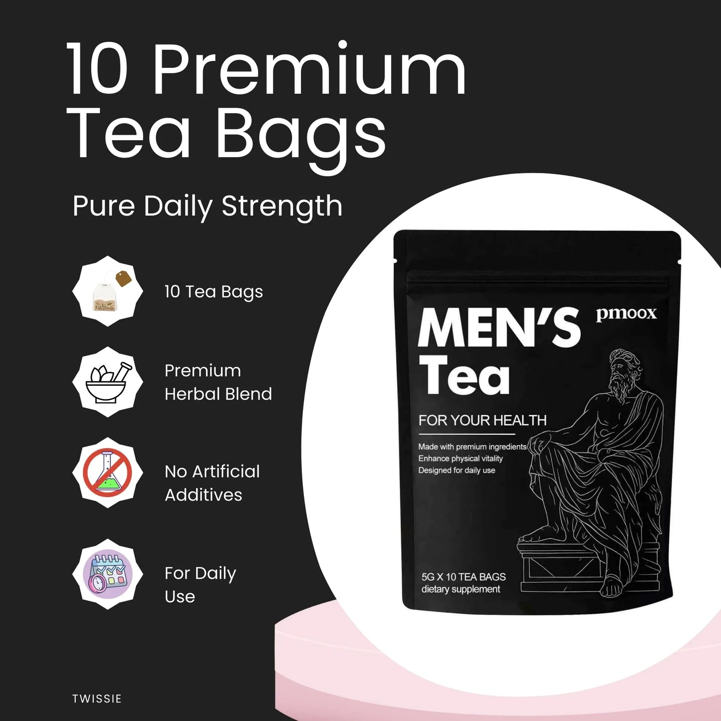 Men's Energy Tea Bags for Enhanced Vitality and Performance