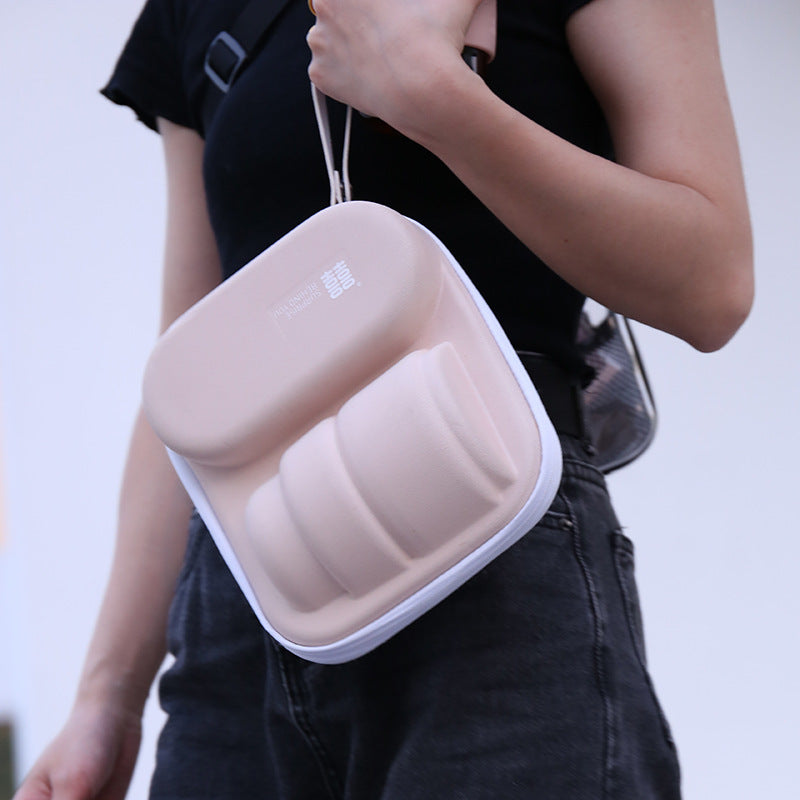 Hand-made portable glass coffee cup for on-the-go brewing