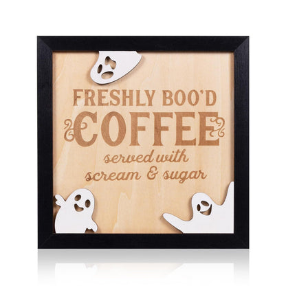 Halloween Coffee Bar Wooden Decorations - Twissie