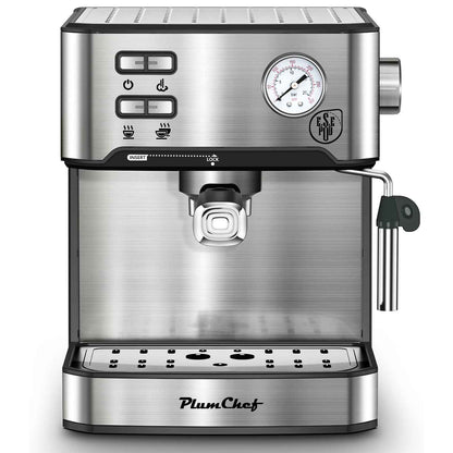 Professional steam wand with powerful pressure - Create silky milk texture for latte art - No more weak, bubbly foam