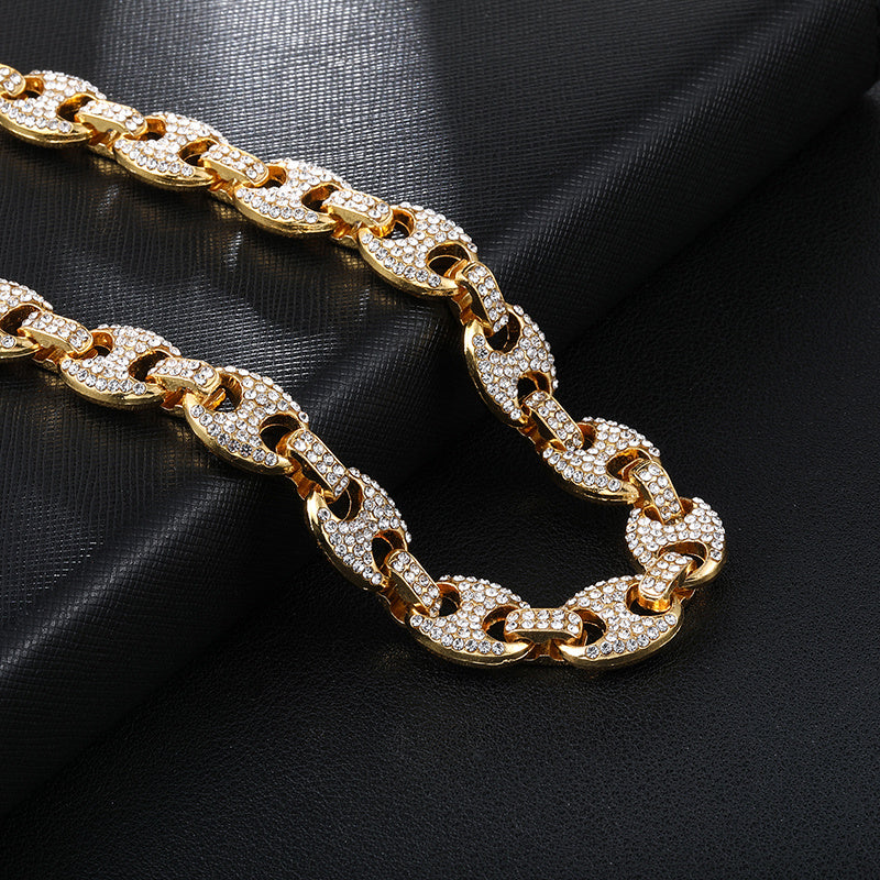 Trendy Coffee Lover Necklace for Men – Diamond Cut Design