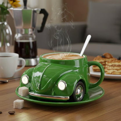 Beetle shaped coffee cup - unique gift for coffee lovers and collectors