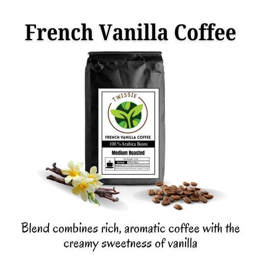 Buy French Vanilla Coffee online – rich and creamy gourmet flavored coffee for everyday enjoyment