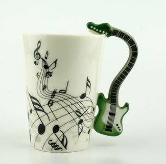 Collectible musician gift - handmade style violin mug for coffee and tea