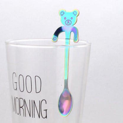 Cute Coffee Spoons Cat & Bear  - Creative Cartoon Handle Stainless Steel Stirring Spoon - Twissie