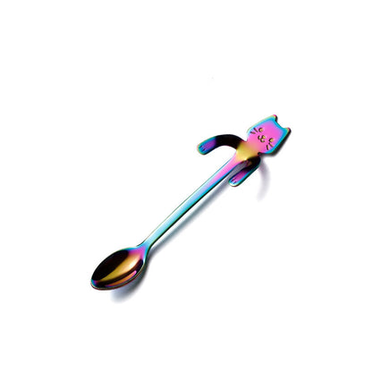 Cute Coffee Spoons Cat & Bear  - Creative Cartoon Handle Stainless Steel Stirring Spoon - Twissie