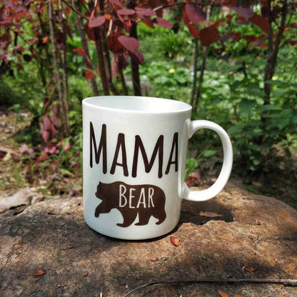 Comfortable handle on the "Best Mom Ever" ceramic mug for easy morning coffee or tea drinking