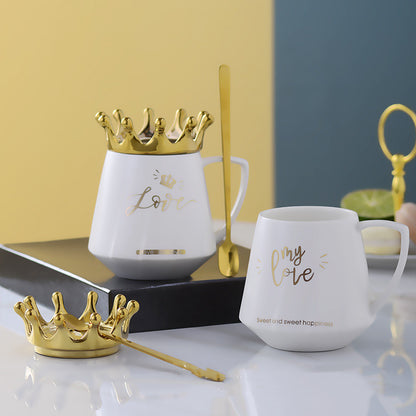 Gift for couples - matching his and hers coffee mugs with luxury design