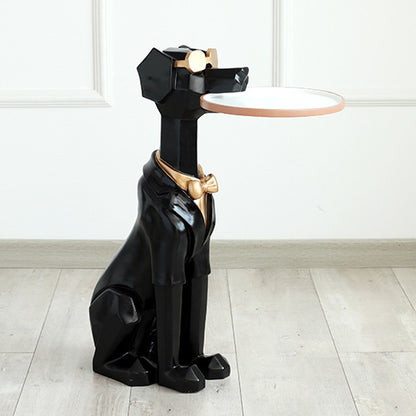 Unique coffee table for living room - modern puppy shaped furniture piece