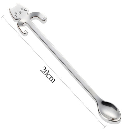 Cute Coffee Spoons Cat & Bear  - Creative Cartoon Handle Stainless Steel Stirring Spoon - Twissie
