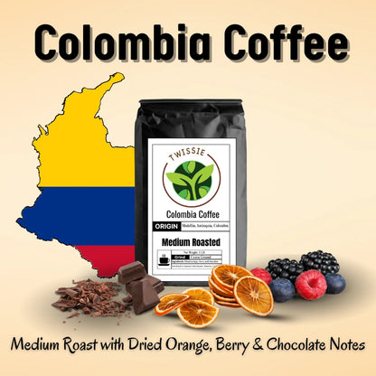 Buy Colombia Coffee Medellin online – medium roast with dried orange, berry, and chocolate notes