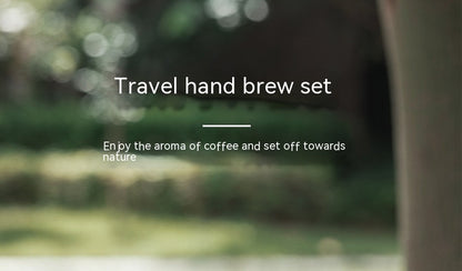 All-in-One Travel Coffee Maker Set with Grinder and Kettle
