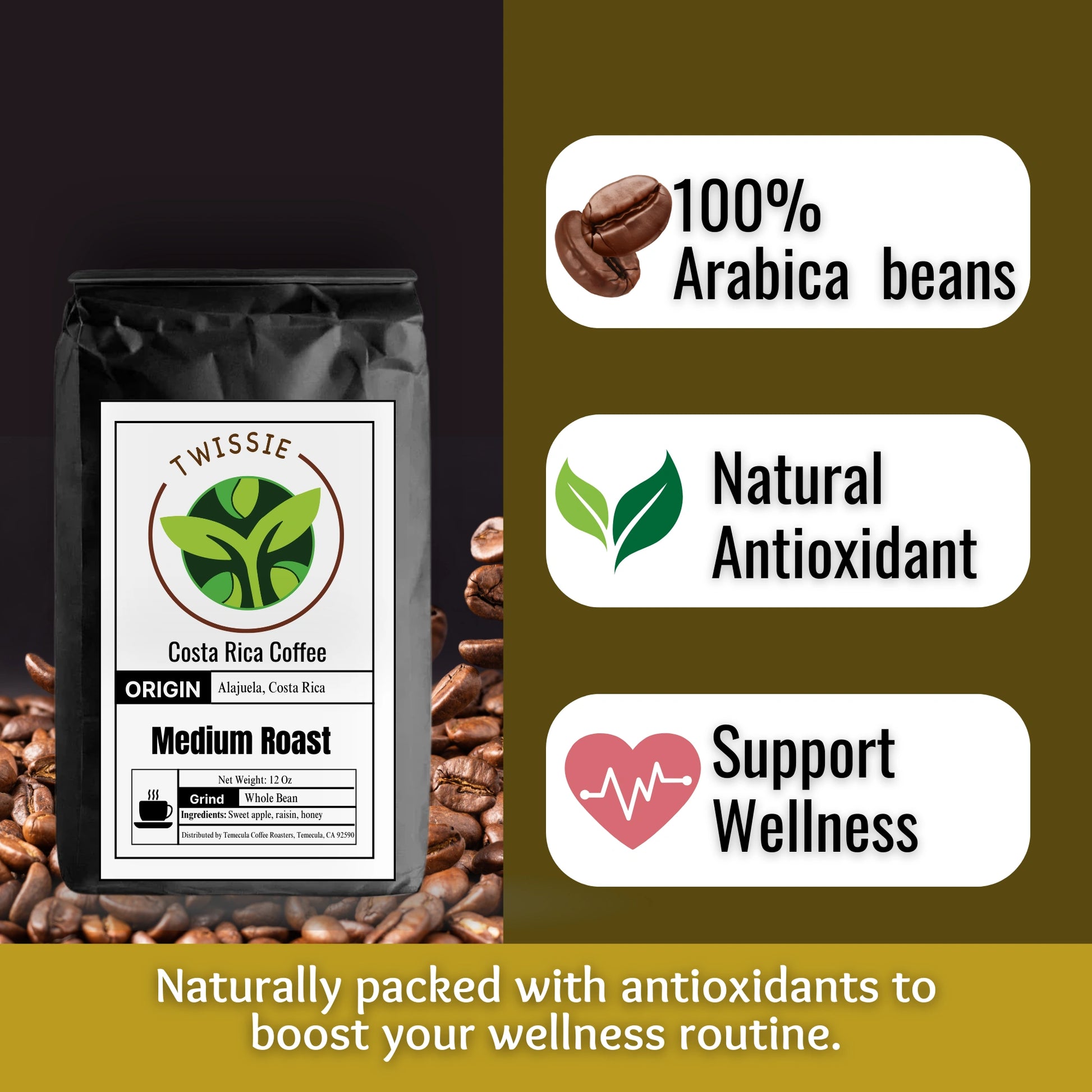 Order Costa Rica Coffee beans – antioxidant rich coffee for energy and wellness