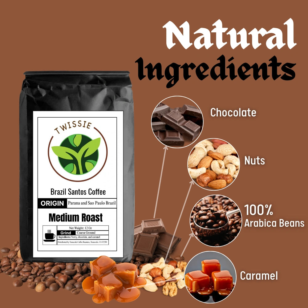 Brazil Santos Coffee - Premium Brazilian Coffee Beans for a Rich Flavor Experience - Twissie