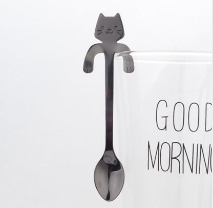 Cute Coffee Spoons Cat & Bear  - Creative Cartoon Handle Stainless Steel Stirring Spoon - Twissie