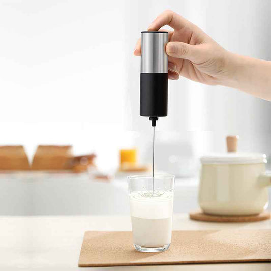 Electric Milk Frother Wand - Create perfect foam for lattes and cappuccinos in seconds - Buy now for barista-quality drinks at home