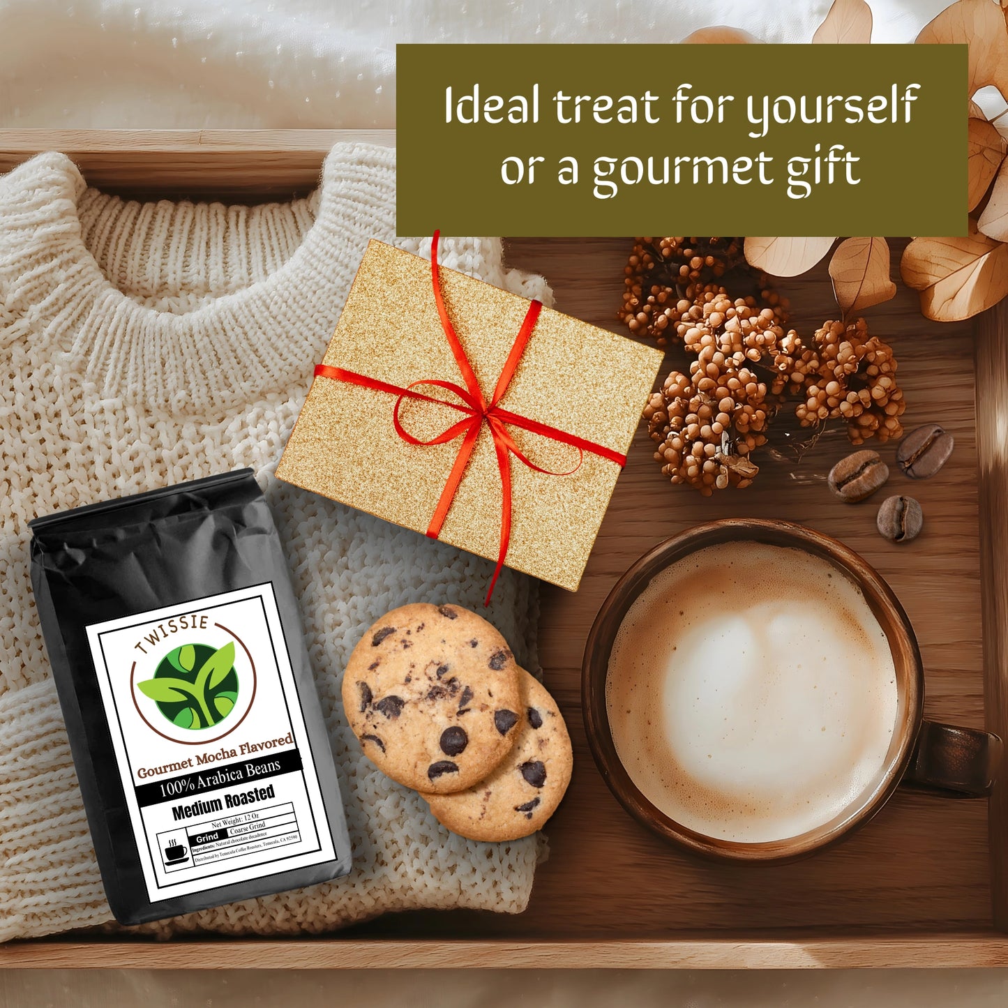 Purchase Mocha Flavored Coffee – perfect gift for coffee lovers with premium medium roast single-origin mocha beans
