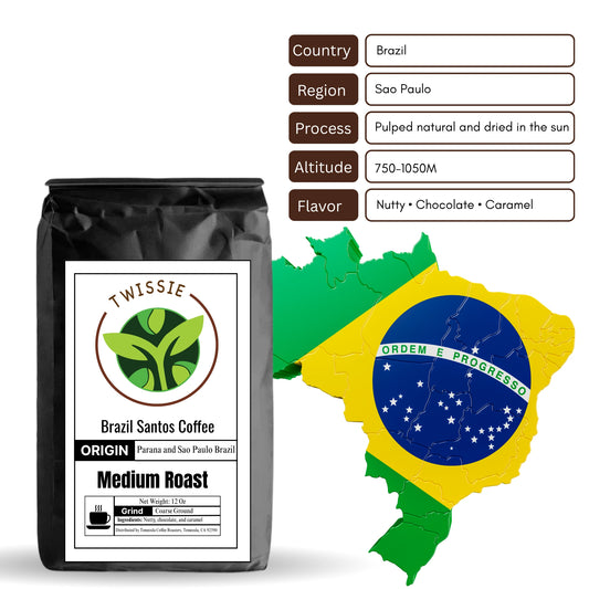 Brazil Santos Coffee - Premium Brazilian Coffee Beans for a Rich Flavor Experience - Twissie
