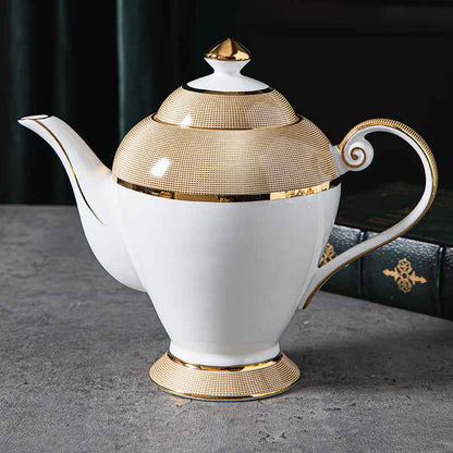 European Coffee Set - 15-Piece Luxury Porcelain Serving Set for Espresso & Afternoon Tea - Twissie