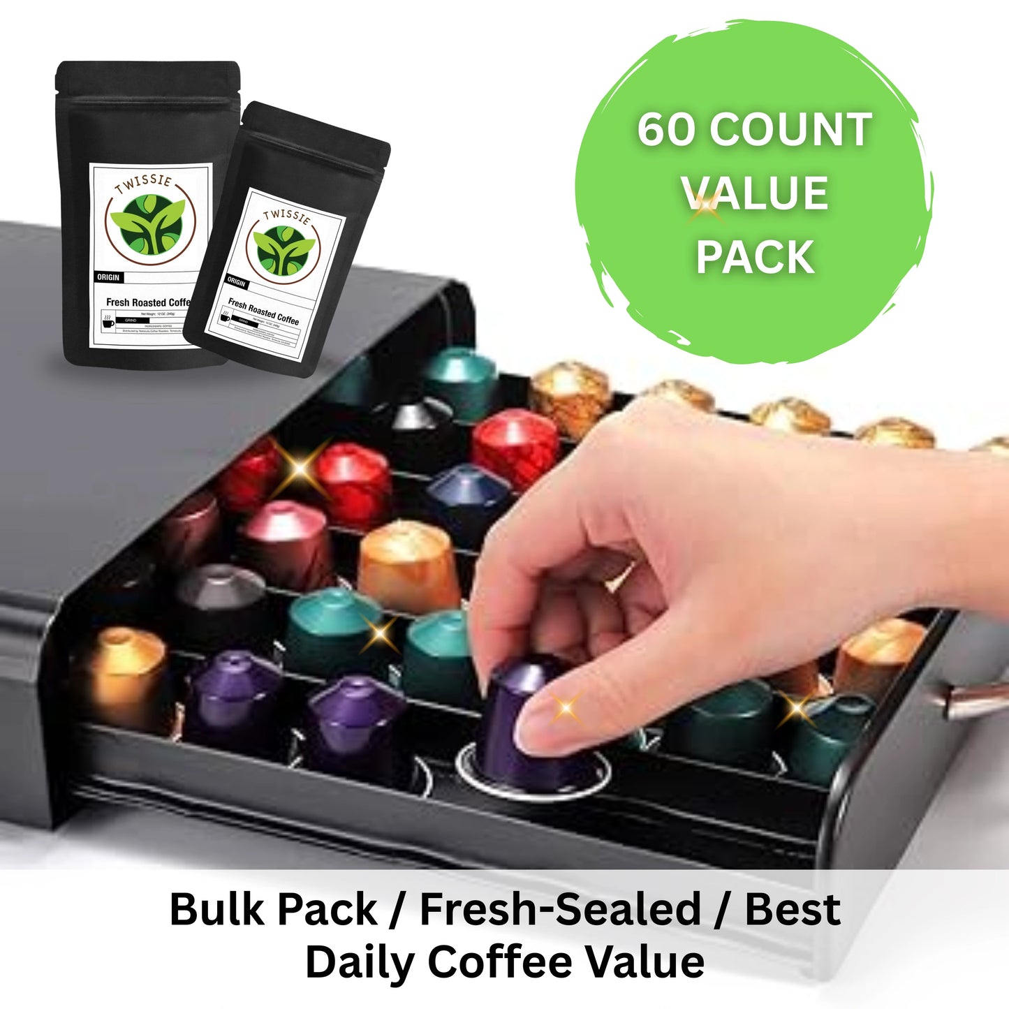 Buy Original Roast Coffee Capsules – 60-count bulk pack, individually sealed for freshness and convenience