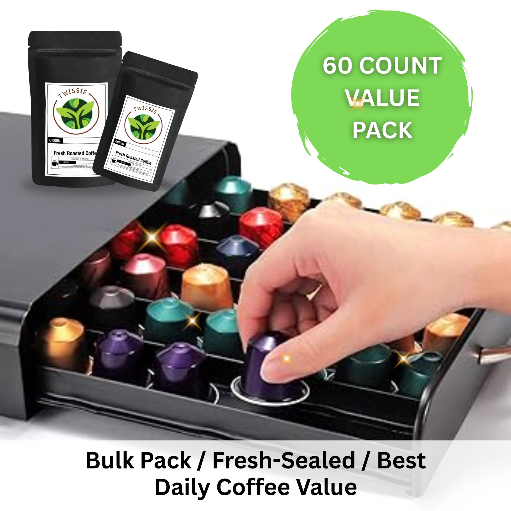 Buy Original Roast Coffee Capsules – 60-count bulk pack, individually sealed for freshness and convenience