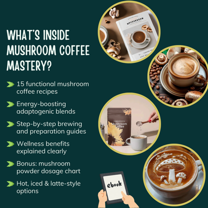 Mushroom Coffee Mastery: 15 Energizing Mushroom Coffee Recipes for Natural Health and Vitality