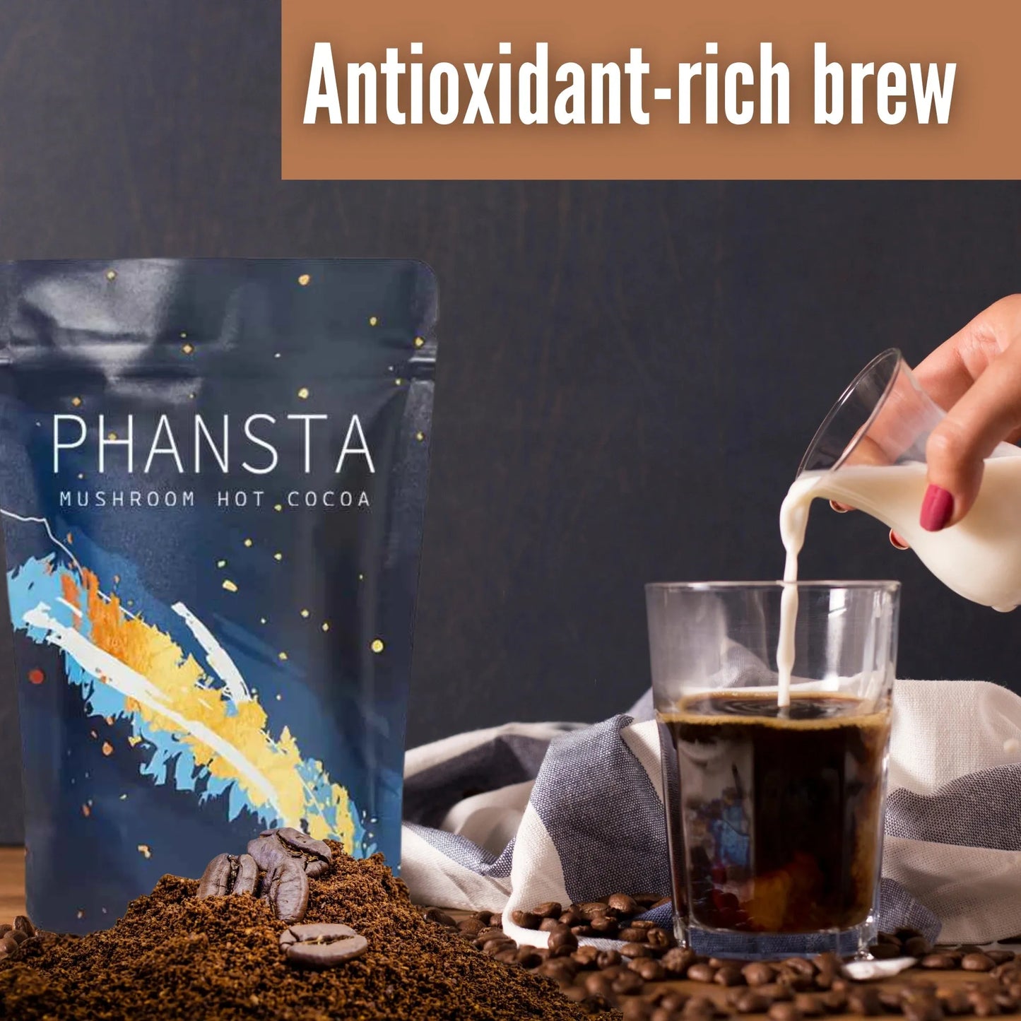 Order antioxidant-rich chocolate coffee blend supporting everyday wellness and enjoyment