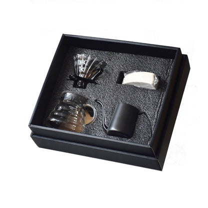 Glass Pour-Over Coffee Set — 4pc Heat-Resistant Filter Cups with Filter Paper (Gift Box) - Twissie