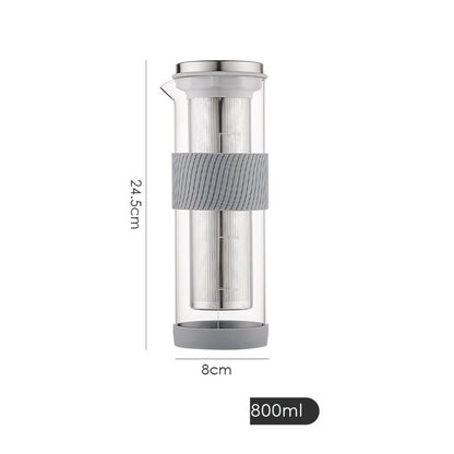 Cold Brew Coffee Maker - Ice Drip Glass Pot with Silicone Base for Smooth, Low-Acidity Coffee - Twissie