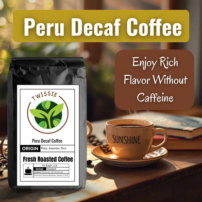 Buy Peru Decaf Coffee online – rich, pure flavor decaffeinated coffee with no chemicals for smooth enjoyment