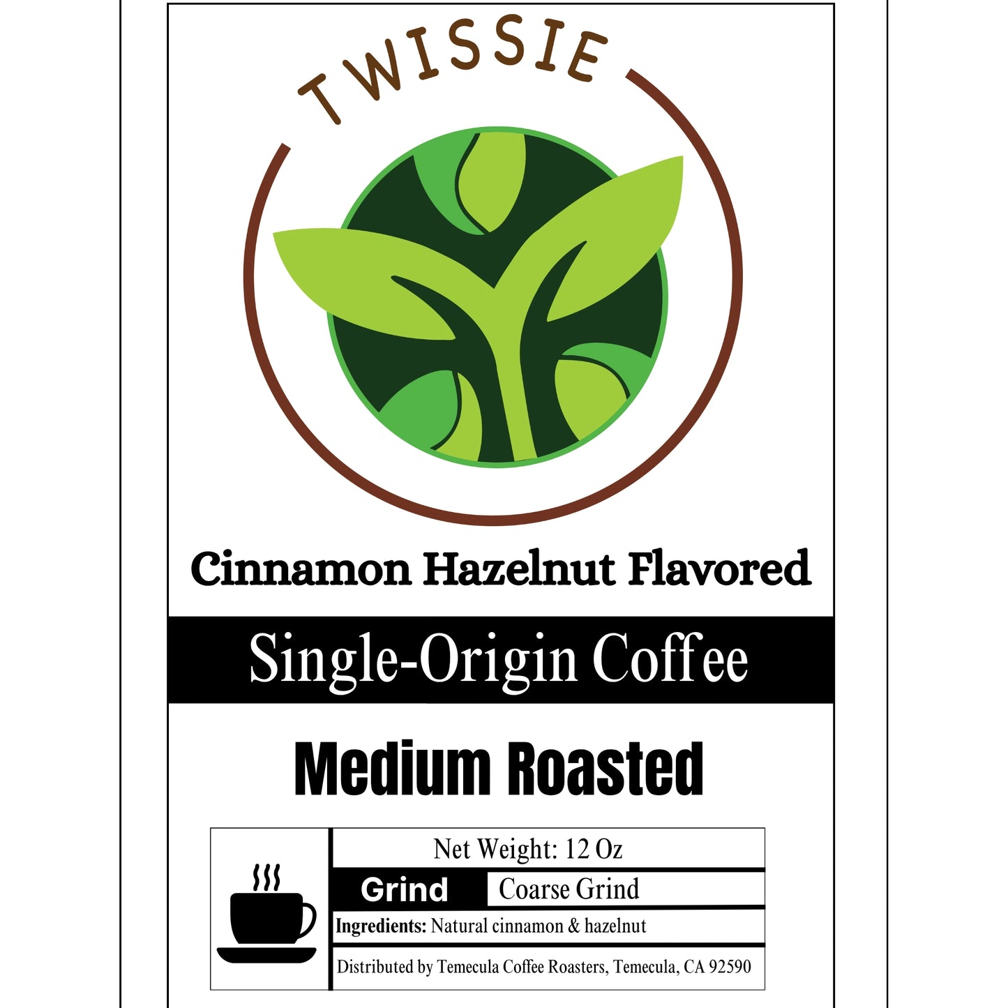 Shop Cinnamon Hazelnut Coffee online – specialty medium roast beans with natural cinnamon and hazelnut flavor, packaged for freshness