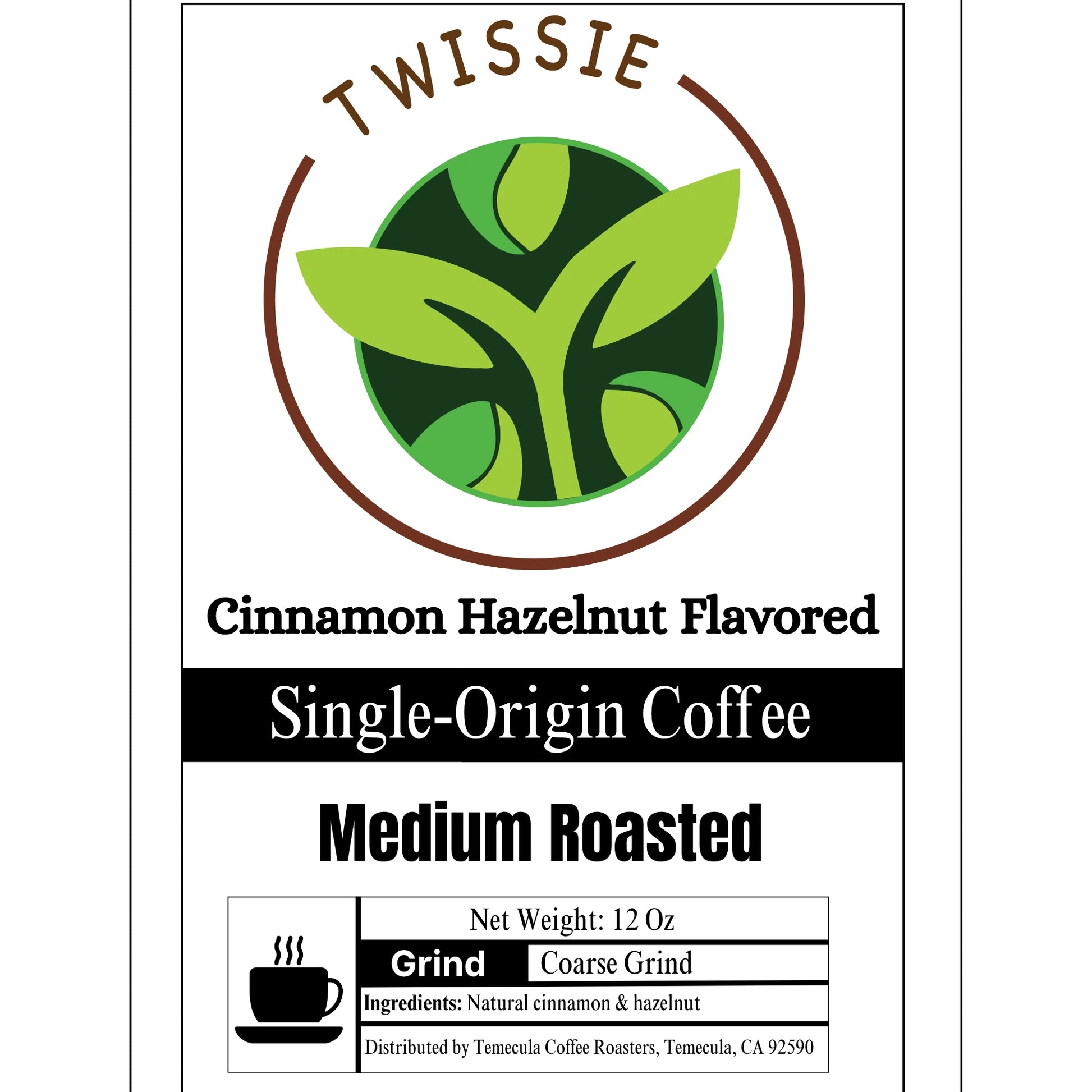 Shop Cinnamon Hazelnut Coffee online – specialty medium roast beans with natural cinnamon and hazelnut flavor, packaged for freshness