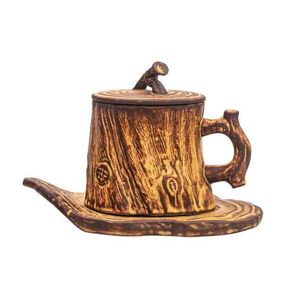 “Buy handmade coffee mug – rustic stoneware pottery cup with natural texture for daily coffee”