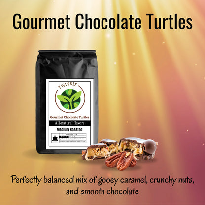 Buy Gourmet Chocolate Turtles online – chocolate, caramel, and hazelnut clusters for a rich and indulgent treat