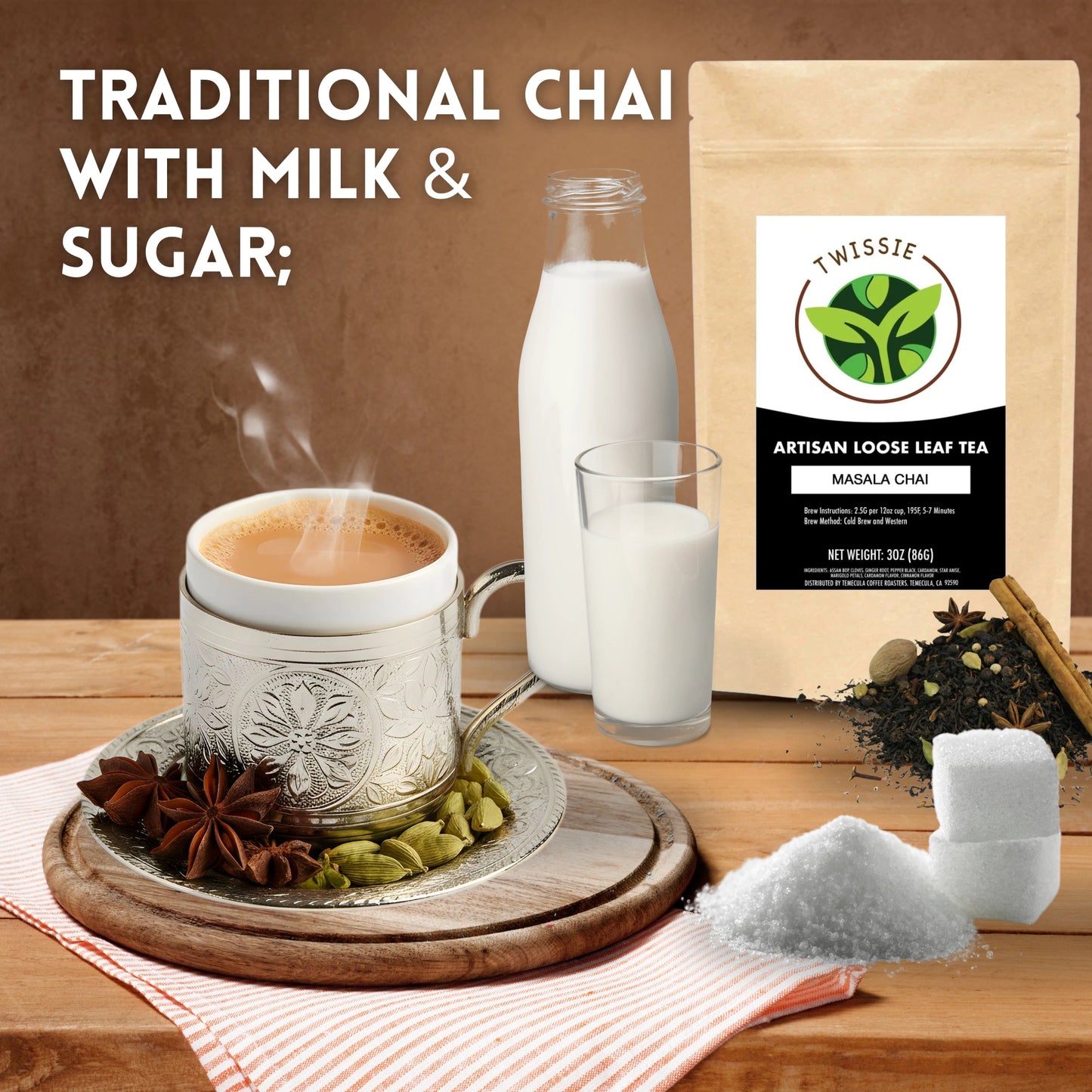 Masala Chai — Authentic Spiced Chai Blend (Loose / Tea Bags)