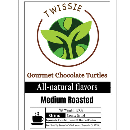 Shop Gourmet Chocolate Turtles – close-up of rich chocolate, gooey caramel, and crunchy hazelnut clusters for gourmet lovers