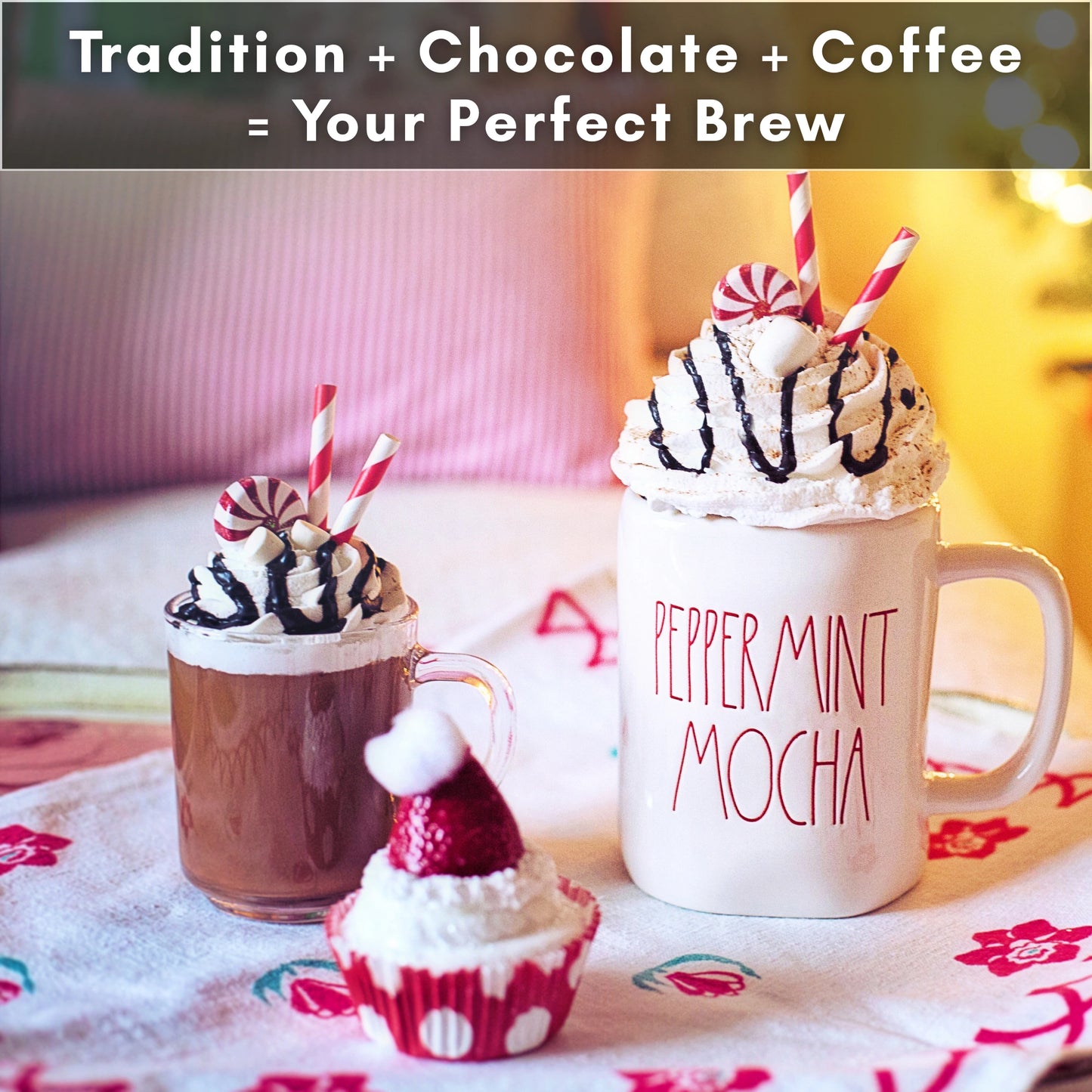 Shop Mexican Chocolate Coffee – perfect medium roast coffee for home or office brewing with chocolate, cinnamon, and vanilla notes