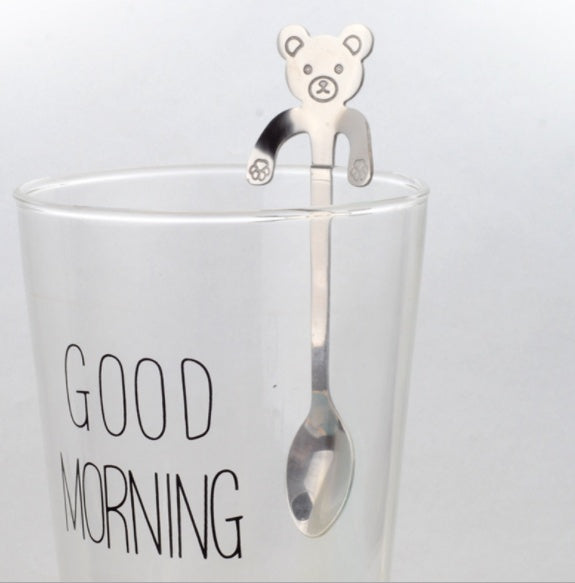 Cute Coffee Spoons Cat & Bear  - Creative Cartoon Handle Stainless Steel Stirring Spoon - Twissie