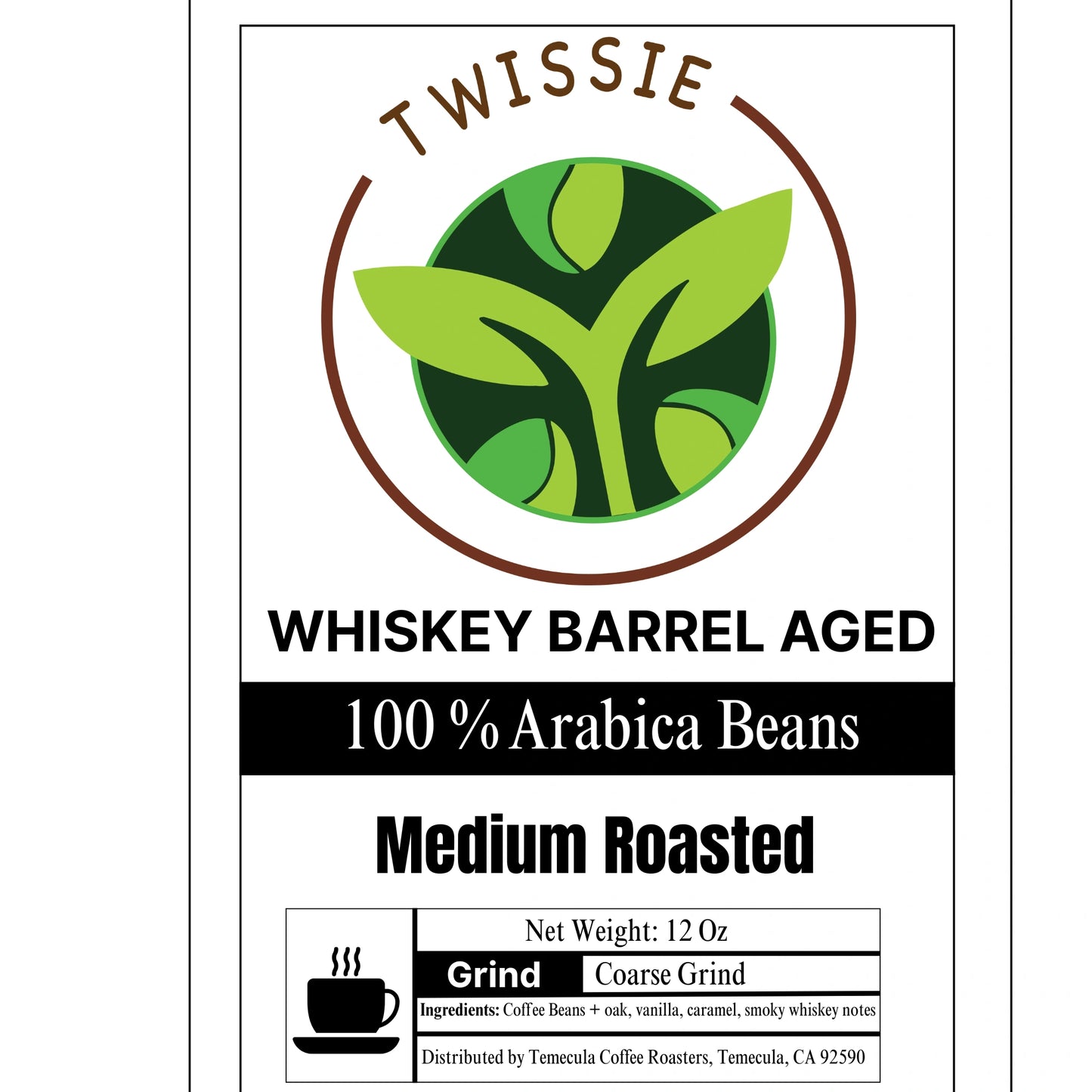 Order whiskey barrel aged coffee – premium packaged gourmet coffee from Twissie.shop