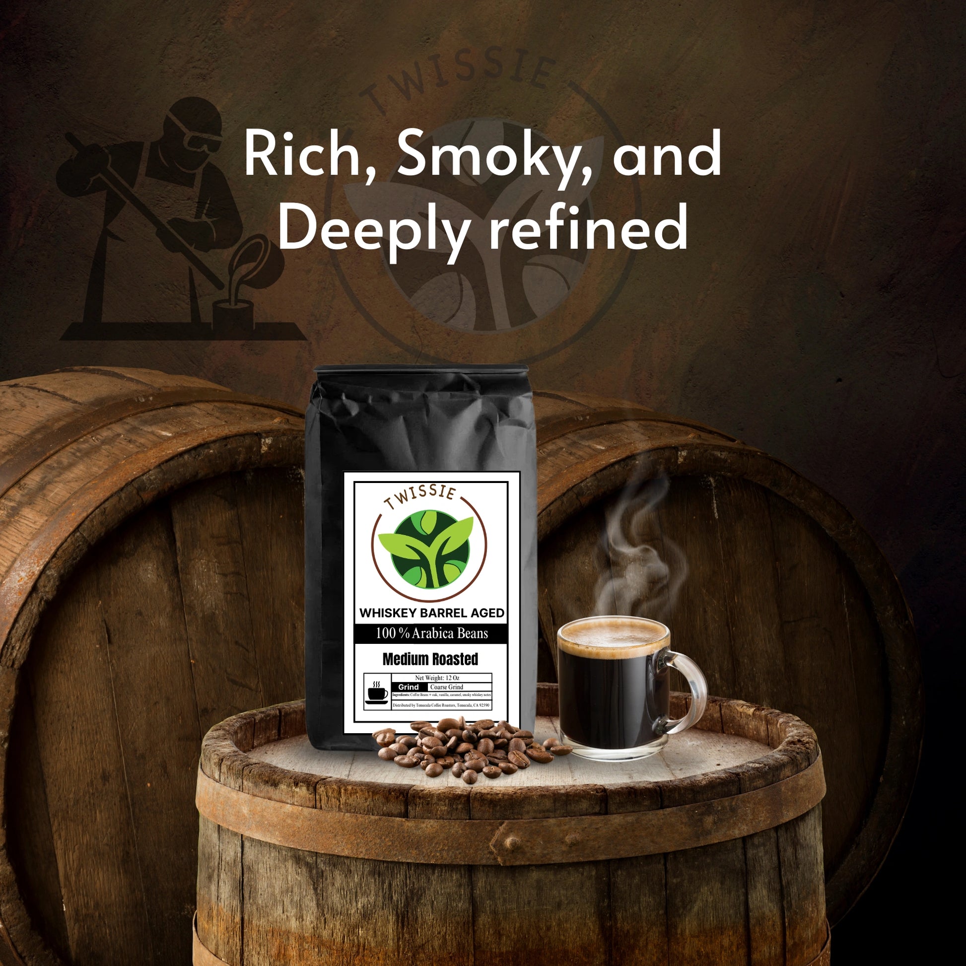 Purchase whiskey barrel aged coffee for rich flavor
