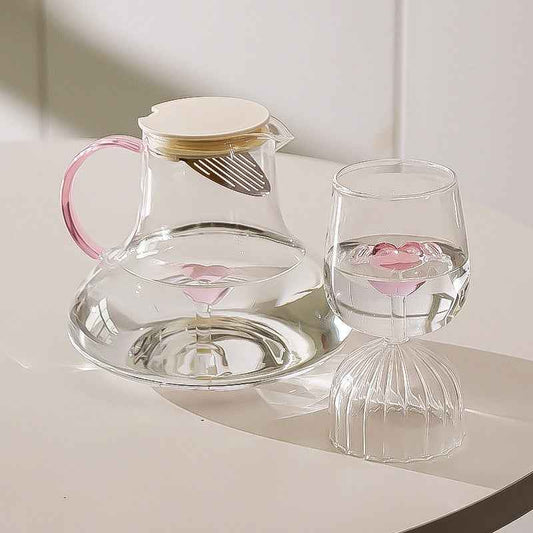 Buy clear glass water pitcher – premium kitchen beverage jug for home