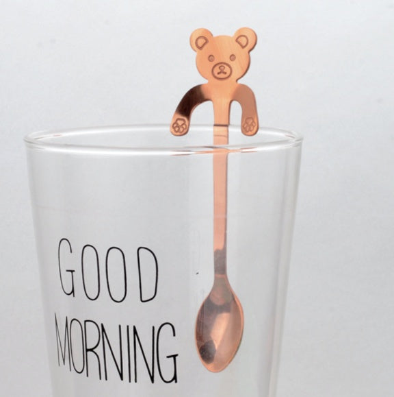 Cute Coffee Spoons Cat & Bear  - Creative Cartoon Handle Stainless Steel Stirring Spoon - Twissie